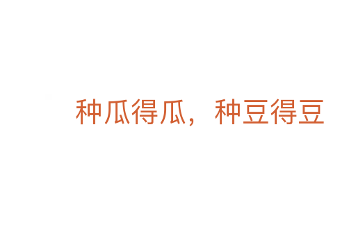 种瓜得瓜,种豆得豆