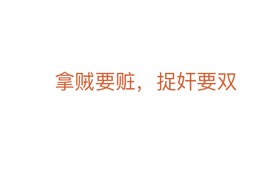 拿贼要赃,捉奸要双